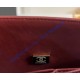Chanel Small Classic Flap Bag in Wine Red Caviar Leather with golden hardware