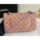 Chanel Small Classic Flap Bag in Pink Caviar Leather with silver hardware