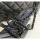 Chanel Small Classic Flap Bag in Black Lambskin with black hardware