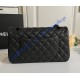 Chanel Small Classic Flap Bag in Black Caviar Leather with black hardware C1112CB-black