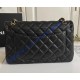 Chanel Jumbo Classic Flap Bag in Black Caviar Leather with golden hardware
