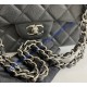 Chanel Jumbo Classic Flap Bag in Black Caviar Leather with silver hardware