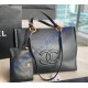 Chanel Cocomark Large Shopping Tote Bag C3128A-black