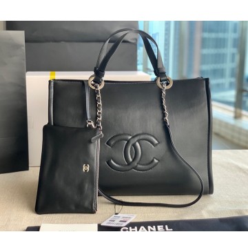 Chanel Cocomark Large Shopping Tote Bag C3128B-black