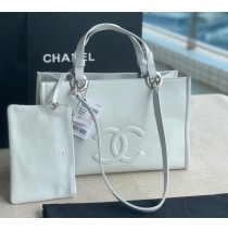 Chanel Cocomark Small Shopping Tote Bag C3129B-white
