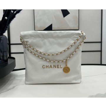 Chanel 22 Small Handbag C3260A-white