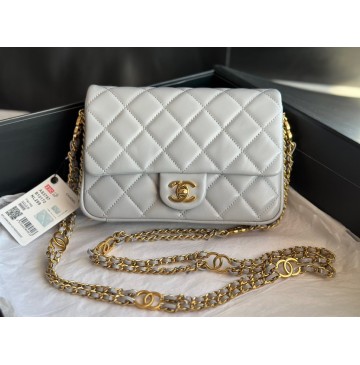 Chanel Mini Flap Bag C3757-gray