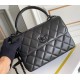 Chanel Flap Bag with Top Handle C92236C-black