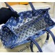 Louis Vuitton Denim Jacquard OnTheGo MM M46448-blue