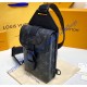 Louis Vuitton Monogram Eclipse Saumur Slingbag M45912