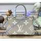 Louis Vuitton Monogram Empreinte Leather Trianon PM M46488-gray