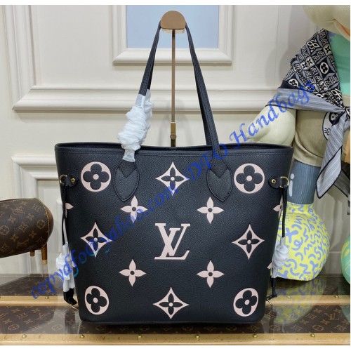 Louis Vuitton Bicolor Monogram Empreinte Leather Neverfull MM M58907 ...