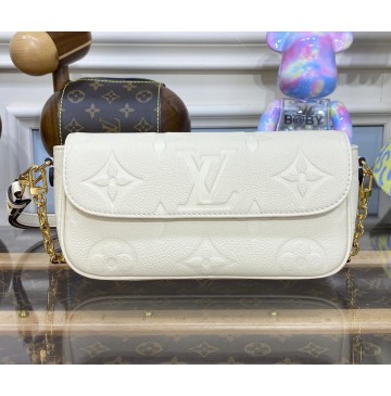 Louis Vuitton Monogram Empreinte Wallet on Chain Ivy M82210-cream