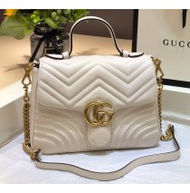 Gucci GG Marmont small Red top handle bag GU498110-beige