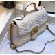 Gucci GG Marmont small Red top handle bag GU498110-beige