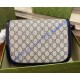 Gucci GG Supreme Horsebit 1955 shoulder bag GU602204CA-blue