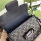 Gucci GG Supreme Horsebit 1955 shoulder bag GU602204DN-black