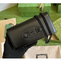 Gucci Horsebit 1955 Wallet With Chain GU621892Lbk-black