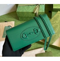 Gucci Horsebit 1955 Wallet With Chain GU621892L-green