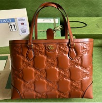 Gucci GG Matelasse Medium Tote GU631685L-brown