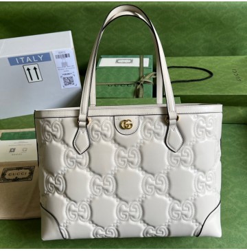 Gucci GG Matelasse Medium Tote GU631685L-white