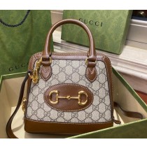 Gucci Horsebit 1955 Mini Top Handle Bag GU640716C-brown