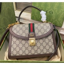 Gucci Ophidia GG Small Top Handle Bag GU651055CA-brown-brown
