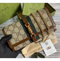 Gucci Jackie 1961 Chain Wallet GU652681C-brown