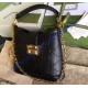 Gucci Small Debossed GG Leather Shoulder Handbag GU675788-black