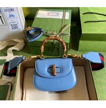 Gucci Bamboo 1947 Small Top Handle Bag GU675797-blue