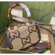 Gucci Bamboo 1947 Jumbo GG Small Top Handle Bag GU675797C-brown