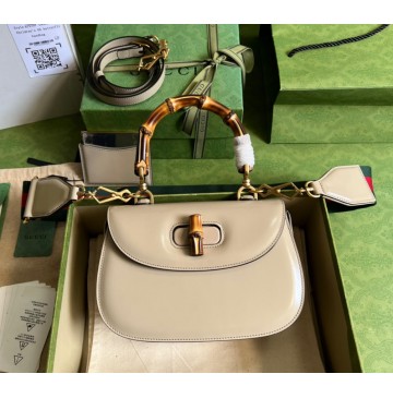 Gucci Bamboo 1947 Small Top Handle Bag GU675797L-oatmeal