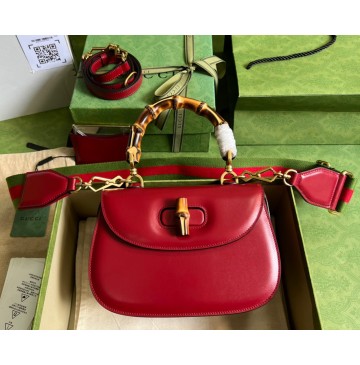 Gucci Bamboo 1947 Small Top Handle Bag GU675797L-red