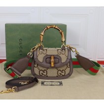 Gucci Bamboo 1947 Mini Top Handle Bag GU686864C-brown