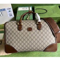 Gucci Duffle Bag With Interlocking G GU696014CA-brown