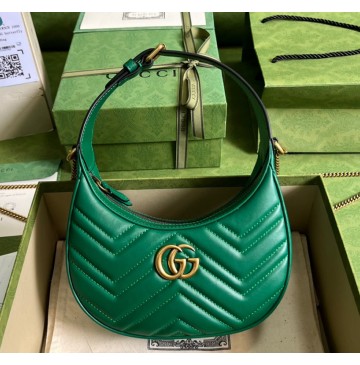 Gucci GG Marmont Half-Moon-Shaped Mini Bag GU699514-green