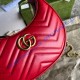 Gucci GG Marmont Half-Moon-Shaped Mini Bag GU699514-red