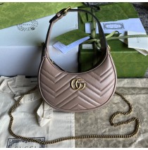 Gucci GG Marmont Half-Moon-Shaped Mini Bag GU699514-tan