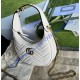 Gucci GG Marmont Half-Moon-Shaped Mini Bag GU699514-white