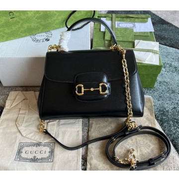 Gucci Horsebit 1955 Medium Bag GU702049L-black