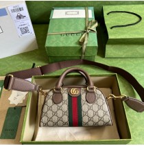 Gucci Ophidia Mini GG Top Handle Bag GU724606CA-brown