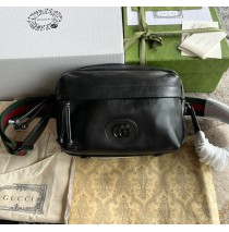Gucci Shoulder Bag With Tonal Double G GU725696-black