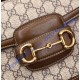 Gucci GG Supreme Horsebit 1955 shoulder bag GU602204C-brown