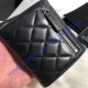 Chanel Quilted Tri-Fold Wallet in Lambskin CW82288-B-black