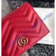 Gucci GG Marmont Card Case Wallet GU-W466492-red