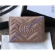 Gucci GG Marmont Card Case Wallet GU-W466492-tan