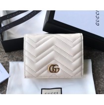 Gucci GG Marmont Card Case Wallet GU-W466492-white