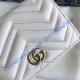 Gucci GG Marmont Card Case Wallet GU-W466492-white