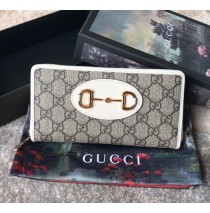 Gucci Horsebit 1955 Zip Around Wallet GU-W621889C-cream