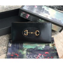 Gucci Horsebit 1955 Zip Around Wallet GU-W621889L-black